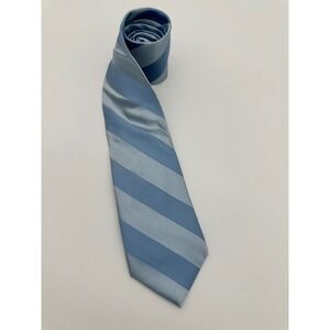 City of London Necktie Mens Silk Striped Business Formal Blue 3.25 Width